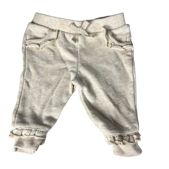 Garanimals Baby Girl Pants 2pc Lot Size 0-3M Pink Floral & Oatmeal - Picture 8 of 10